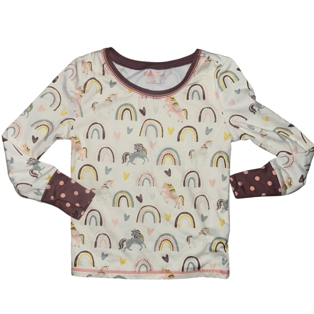 Matilda Jane Pajama Top Unicorns and Rainbows Size 2